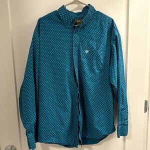 Ariat XXL Blue LS Button Down Shirt